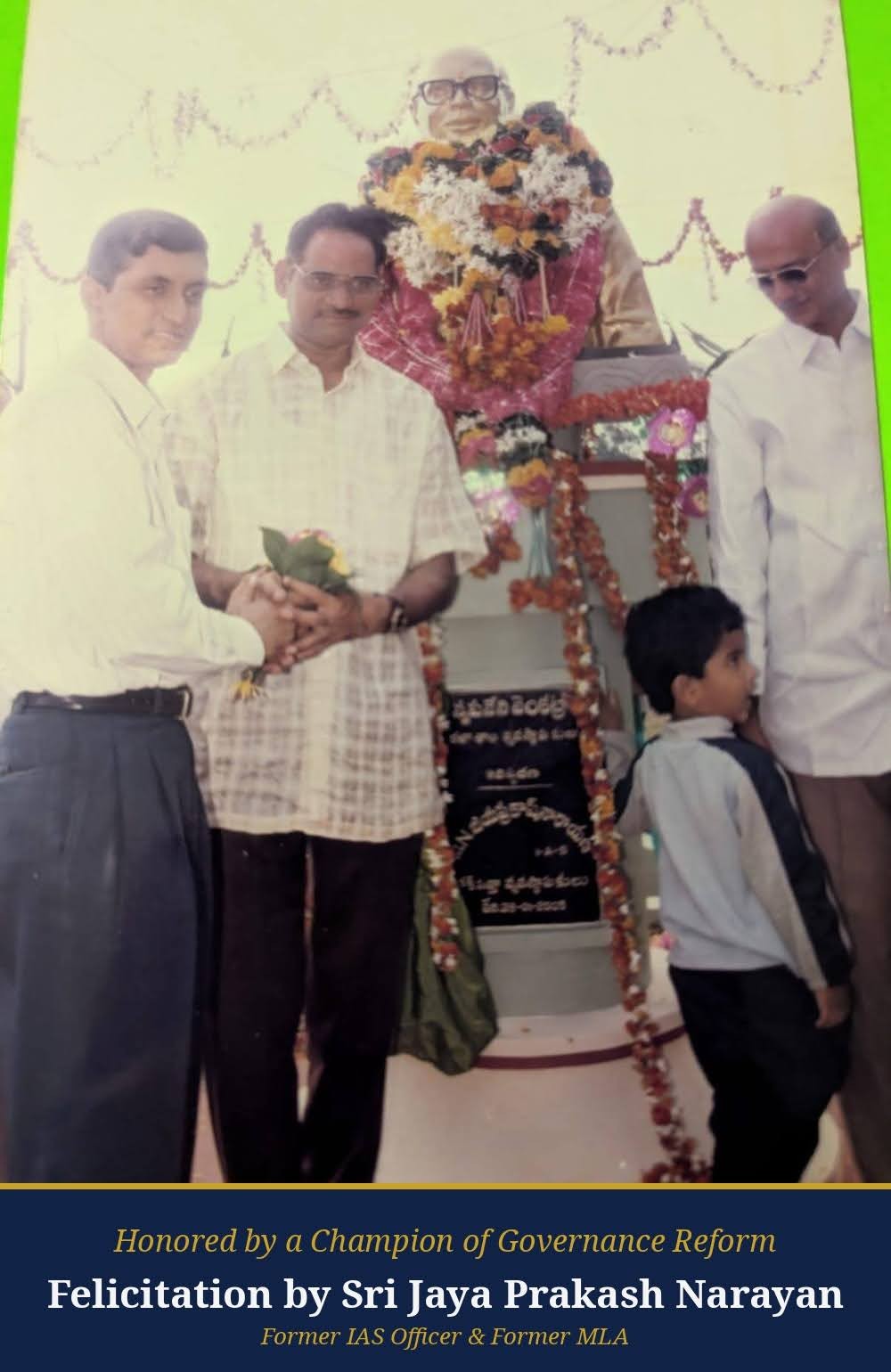 Felicitation by Dr. Jayaprakash Narayan.